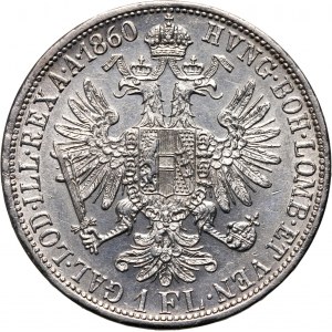 Austria, Franz Joseph I, Florin 1860 A, Vienna