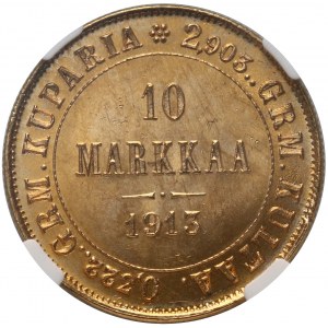 Finland, 10 Markkaa 1913 S, Helsinki