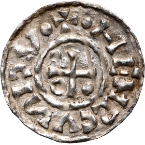 Germany, Bayern, Heinrich II 985-995, Denar, Regensburg, mintmaster GVAL