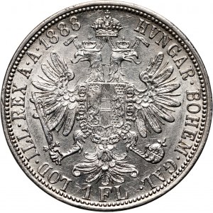 Austria, Franz Joseph I, Florin 1888, Vienna