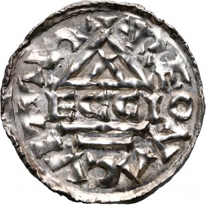 Germany, Bayern, Henryk II 985-995, Denar, Regensburg, mintmaster ECCI