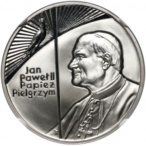 III RP, 10 PLN 1999, John Paul II - the Pilgrim Pope