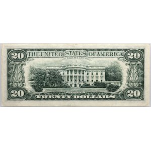 Spojené státy americké, Federální rezervní banka Chicago, 20 dolarů 1988, série G, s hvězdičkou