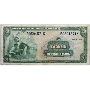Germany, 20 mark 1949, series P