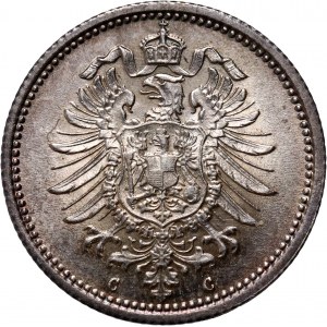 Germany, German Empire, 20 Pfennig 1875 C, Frankfurt