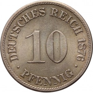 Germany, German Empire, 10 Pfennig 1876 H, Darmstadt