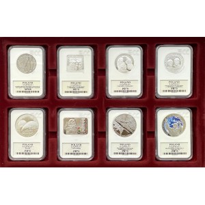 Third Republic, set of 8 silver collector coins from 2011