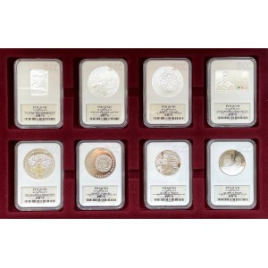 Third Republic, set of 8 silver collector coins from 2015