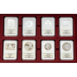 Third Republic, set of 8 silver collector coins from 2009-2015