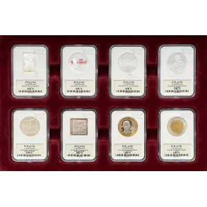 Third Republic, set of 8 silver collector coins from 2009