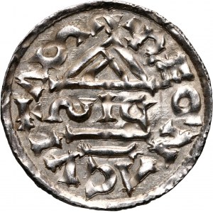Germany, Bayern, Heinrich II 985-995, Denar, Regensburg, mintmaster SIC