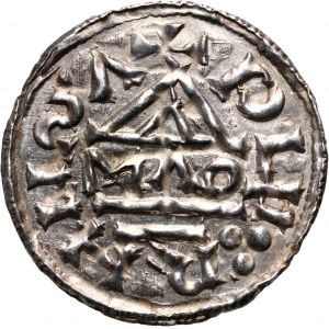 Germany, Bayern, Heinrich II 985-995, Denar, Regensburg, mintmaster MAO