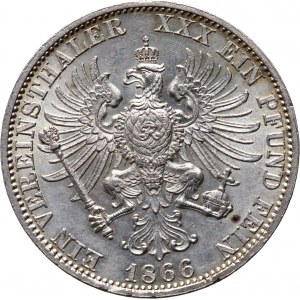 Germany, Prussia, Wilhelm I, Taler 1866 A, Berlin