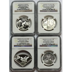 Third Republic, set of 4 silver collector coins from 1998-2005
