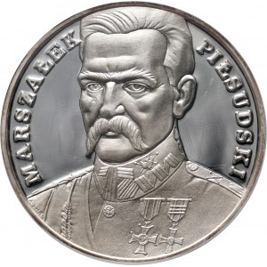 Dritte Republik, 200.000 zl 1990, Großes Triptychon, Józef Piłsudski