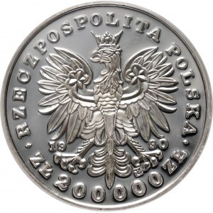 III RP, 200000 złotych 1990, Duży tryptyk, Józef Piłsudski