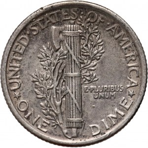 USA, 10 Cents (Dime) 1917, Philadelphia, Mercury