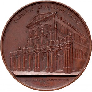 Italy, medal from 1823, Basilica of St. Paul in Rome
