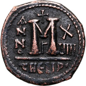 Bizancjum, Maurycy Tyberiusz 582-602, follis, Antiochia