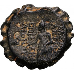 Greece, Seleukid Kingdom, Antiochos VI Dionysos 144-142 BC, bronze serratus, Antioch
