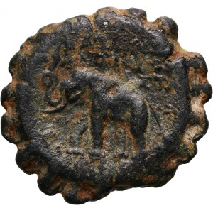 Greece, Seleukid Kingdom, Antiochos VI Dionysos 144-142 BC, Bronze Serratus, elephant, Antioch