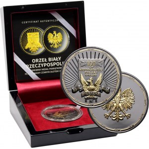III RP, medal z 2018 roku, 100-lecie Odzyskania Niepodległości, 2 uncje srebra