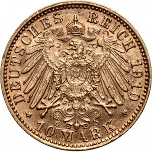 Germany, Bavaria, Otto, 10 Mark 1910 D, Munich