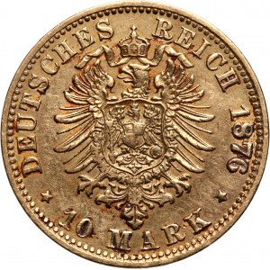 Germany, Hamburg, 10 Mark 1876 J, Hamburg