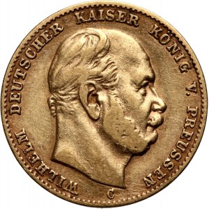 Německo, Prusko, William I, 10 značek 1875 C
