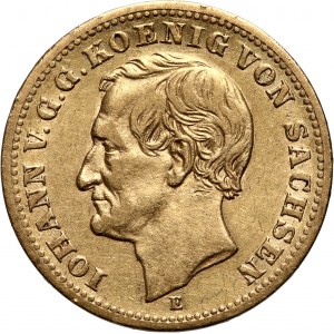 Germany, Saxony, John V, 10 Mark 1873 E