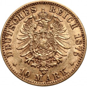 Germany, Saxony, Albert, 10 Mark 1875 E