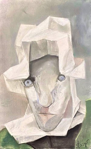 Stasys Eidrigevicius, Portret w białym czepcu, 1977