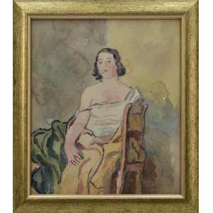 Leonard PĘKALSKI (1896-1944), Frau in einem Sessel [sitzend].