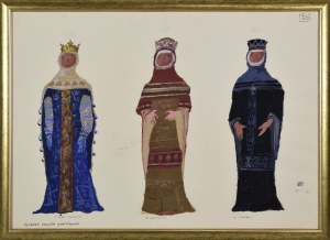 Otto AXER (1906-1983), Królowa Jadwiga Łokietkowa - projekty kostiumów: