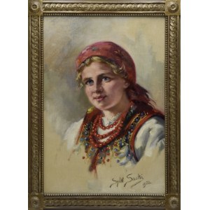 Sylveriusz SASKI (1864-1954), Girl from Bronowice, 1928