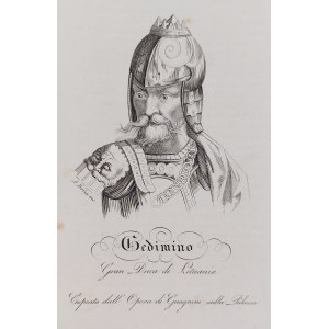 Gedimino Gran Duca di Lituania | Giedymin - Wielki Książę Litewski /rycina 1831/