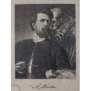 A. Bocklin | Self-portrait by Arnold Bockllin / 19th century engraving /.