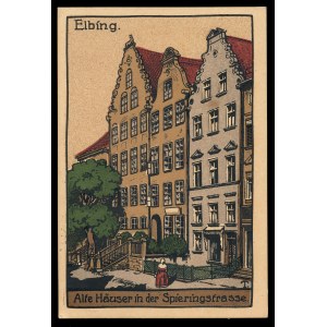 Elbląg Alte Häuser in der Spieringstraße (243)