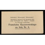 Kamionka Str. 1922 r. Wybory do Sejmu. Zaproszenie na Mieszczański Wiec Przedwyborczy (353)