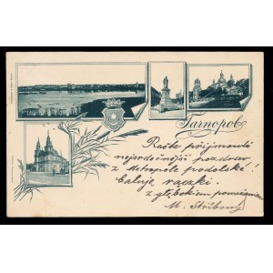 Postkarte von Ternopil, die die Sehenswürdigkeiten der Stadt zeigt (412)