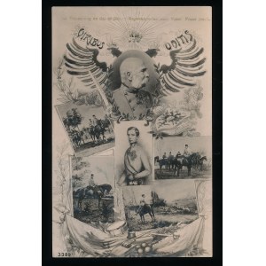 Österreichisch-ungarische Jubiläumspostkarte zum 60. Jahrestag der Regentschaft von Kaiser Franz Joseph Viribus Unitis (432)