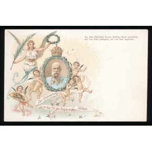 Rakúsko-uhorská jubilejná pohľadnica k 50. výročiu vlády cisára Františka Jozefa (441)