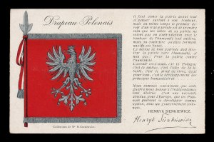 Francja Pocztówka patriotyczna Polski Sztandar (656)