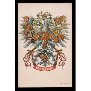 Patriotische Postkarte Lang lebe Polen (770)