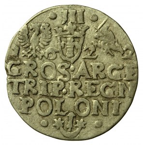 Sigismund III. Wasa, Trojak 1622, Krakau, Büste datiert 1621 (16)