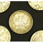 II RP, zestaw 10 złotych 1932 Głowa kobiety. Razem 50 szt. (941)