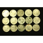 II RP, set of 5 gold 1932-1933 Head of a woman. 66 pieces total. (942)