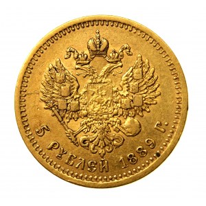 Rosja, Aleksander III, 5 rubli 1889 (503)