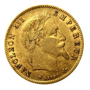 Francja, Napoleon III, 5 franków 1868 BB, Strasburg (507)