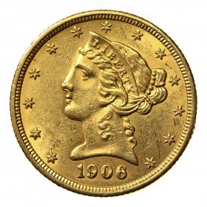 USA, 5 dolarów 1906 (518)